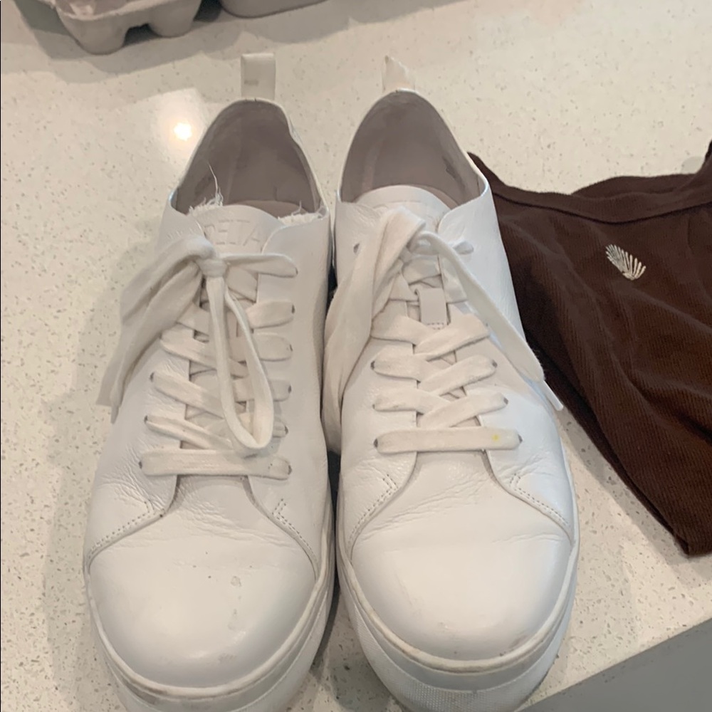Classic White Lace-Up Sneakers